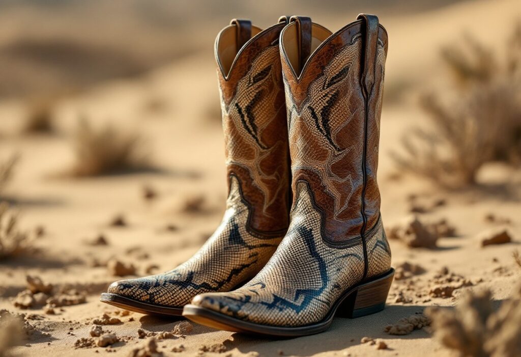 Entre serpent et cuir : quand les bottes cowboy rendent hommage aux prédateurs du désert
