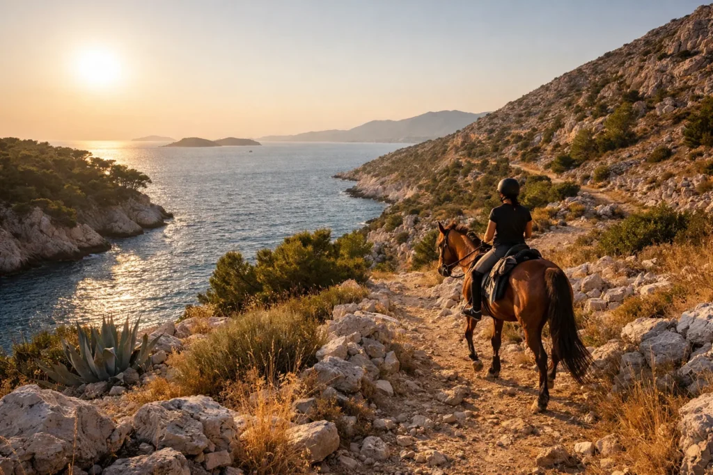 Randonnées à cheval en Dalmatie : sentiers côtiers et endurance équestre