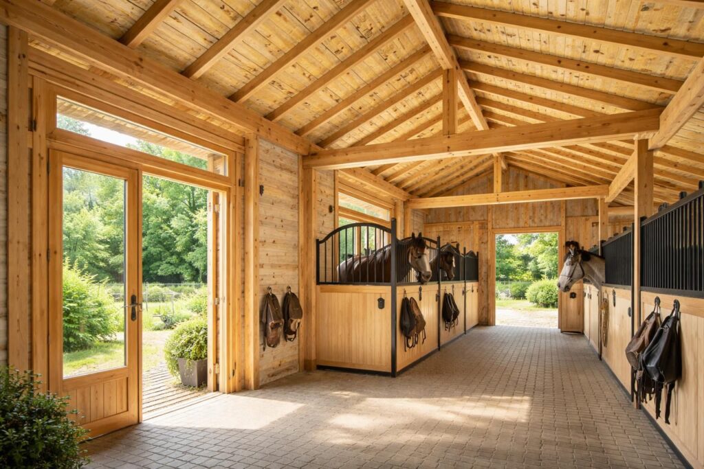 Créer une écurie familiale avec isolation thermique Isover et menuiserie sur mesure