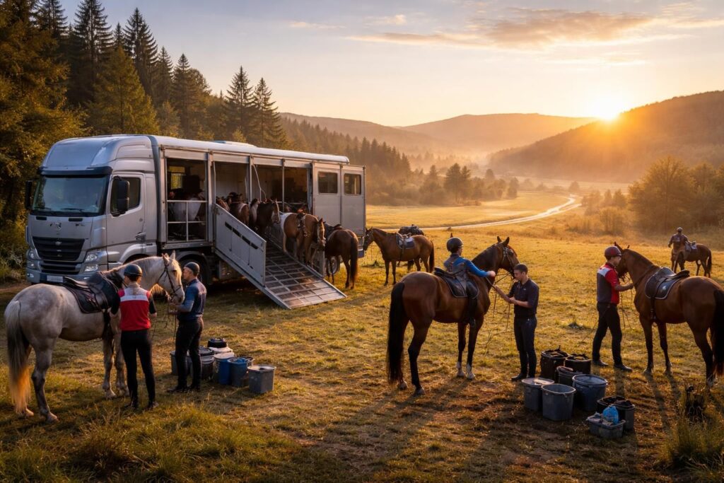 Pratiquer l&rsquo;endurance équestre avec transport de chevaux pour compétitions et raids longue distance