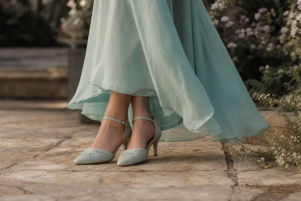 Quelles chaussures adopter avec une robe vert d’eau selon l’occasion ?