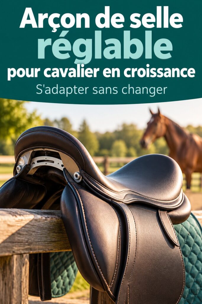 Arçon de selle réglable pour cavalier en croissance