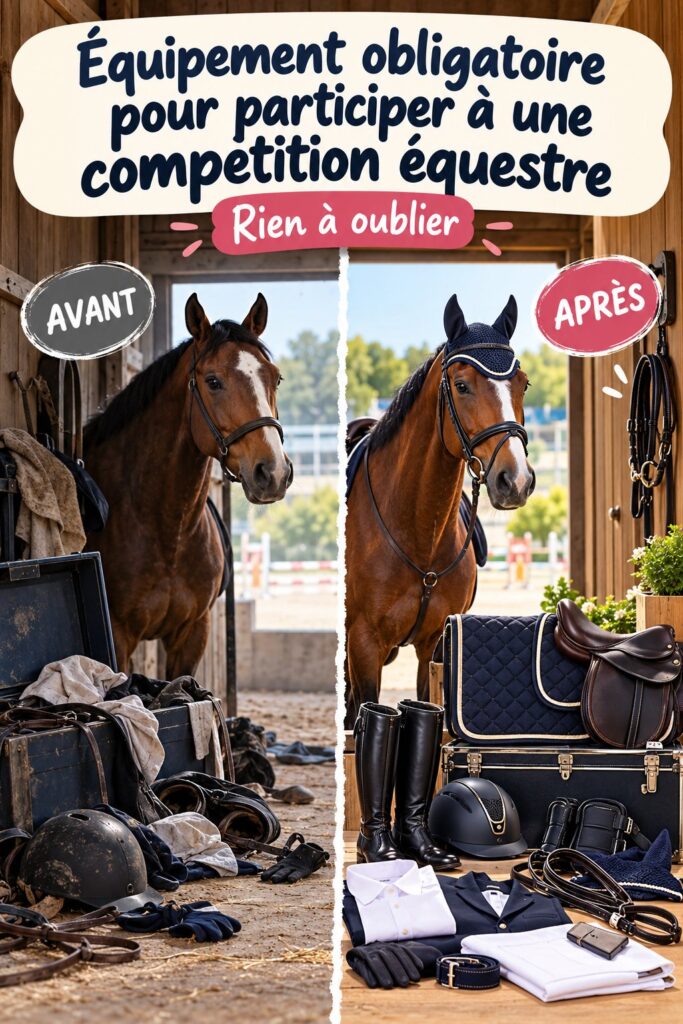 Équipement nécessaire pour une compétition équestre