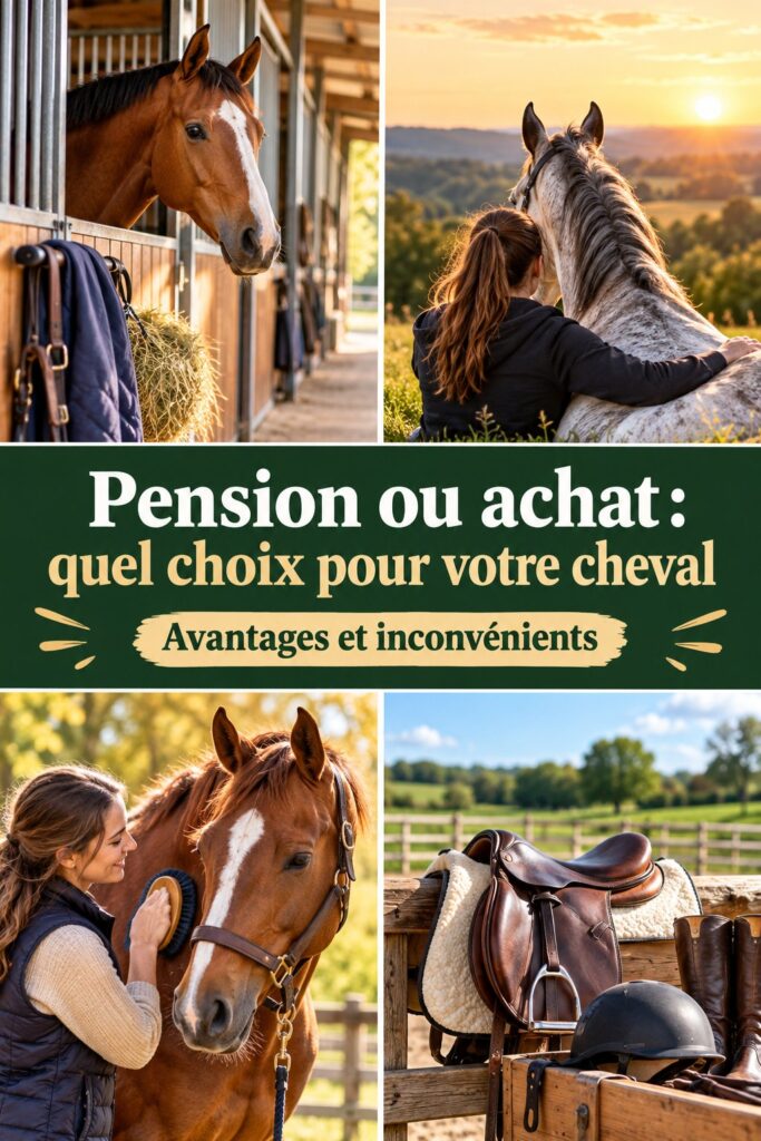 Un cheval dans une pension, représentant l'option de garder un equidé sans achat.