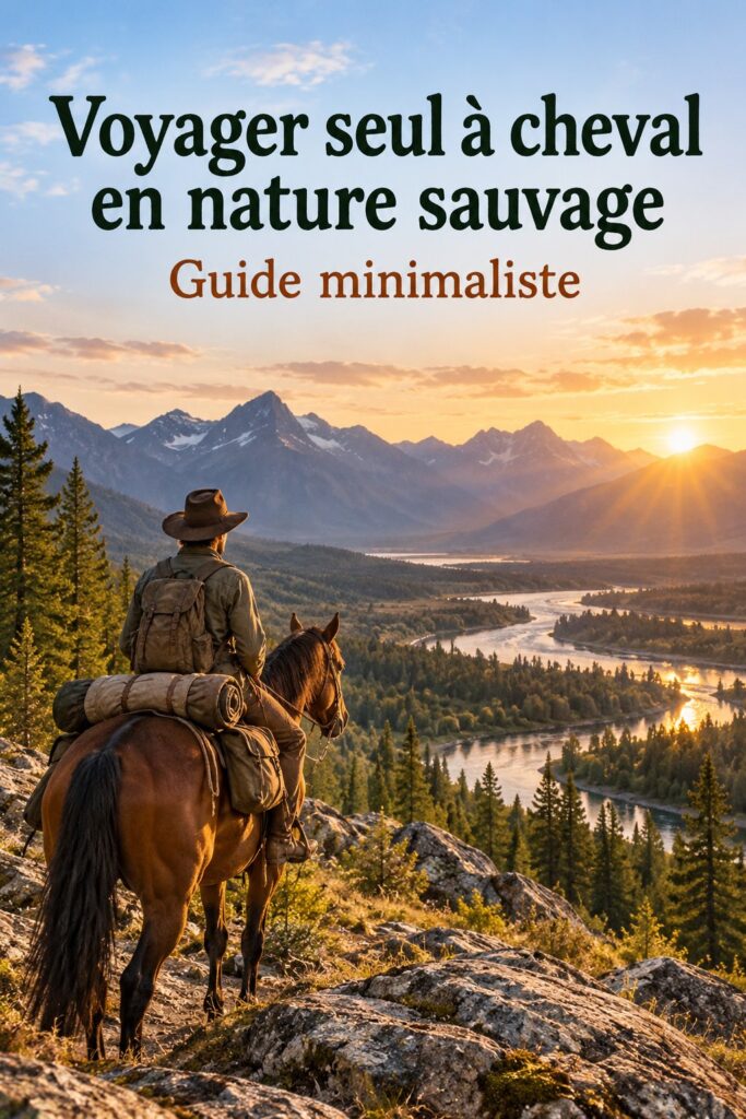 Un cavalier seul à cheval explorant une forêt sauvage